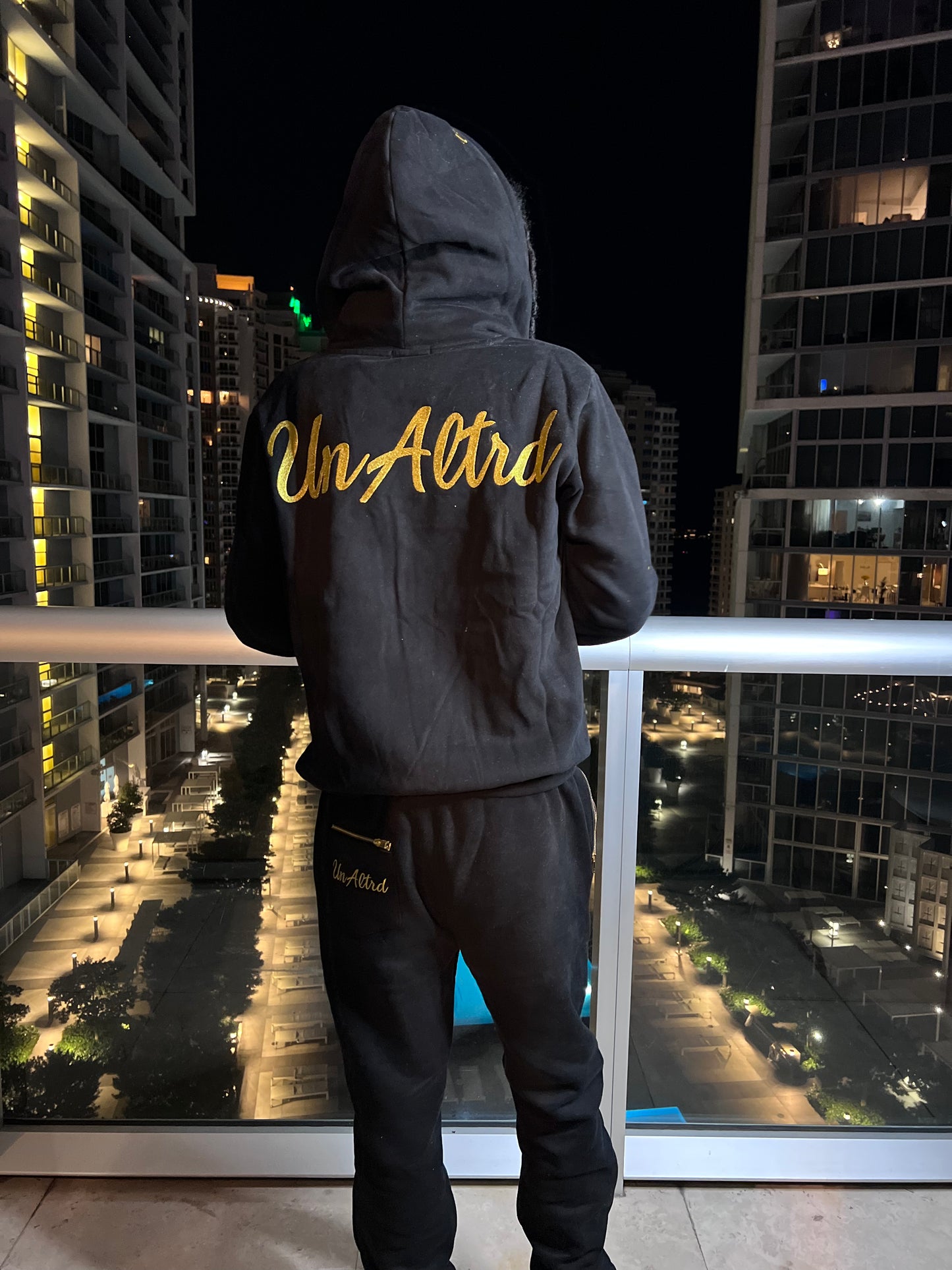 Premium Sweatsuit UNALTRD (BLACK) 100% Cotton All-Natural Fabric